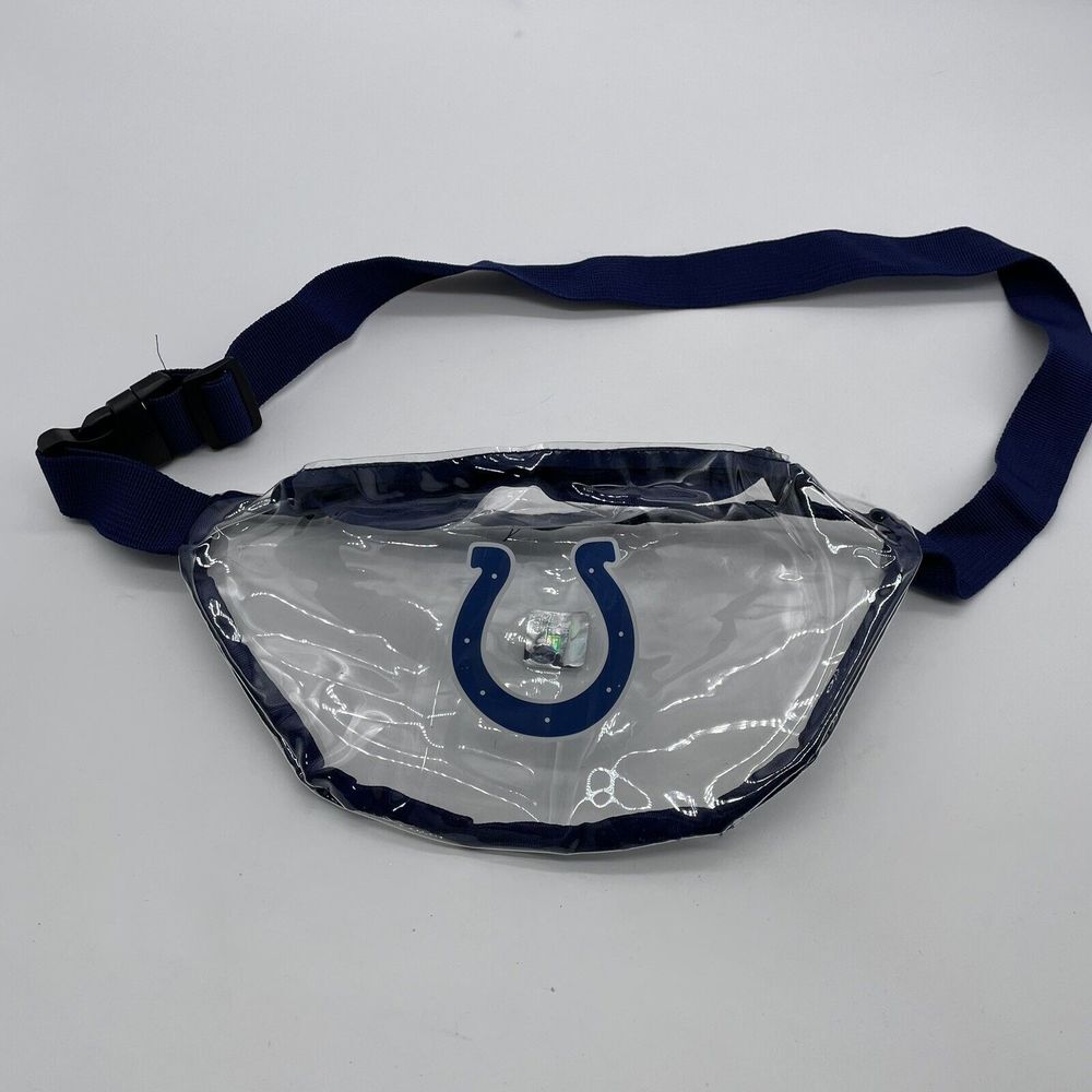 Indianapolis COLTS Clear Fanny Waist Packs NFL Stadium Approved 11"x 5" SGA